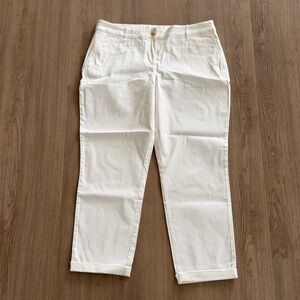 Tommy Bahama White Boracay Slim Boyfriend Pants - Cropped Cuffed -  14 NWT